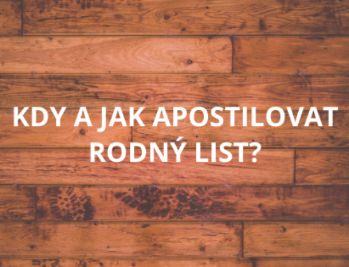 Kdy a jak apostilovat rodný list?